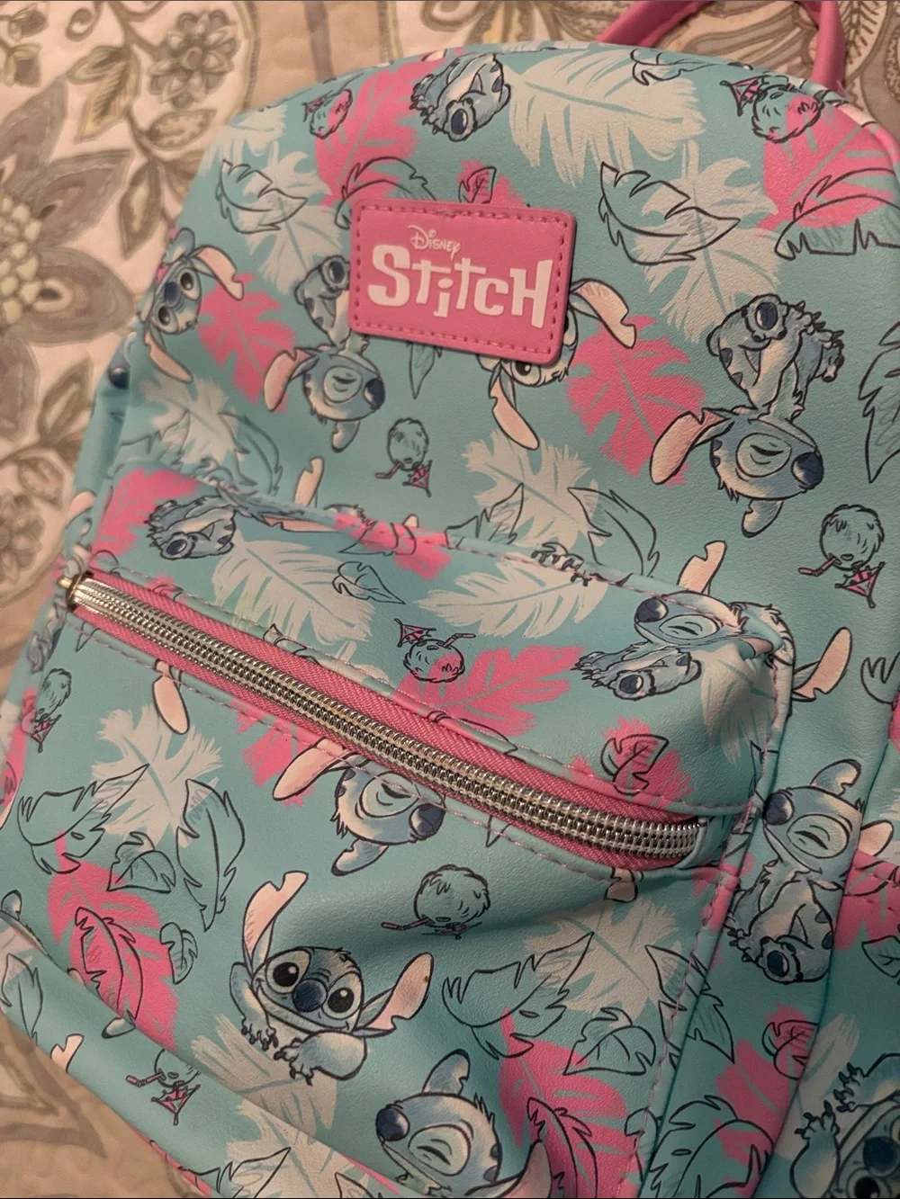Disney Lilo & Stitch Toddler Backpack - Light Blue & Pink
